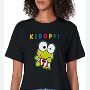 Sanrio Keroppi And Chippi Women's Graphic Print Adult Crop T-Shirt